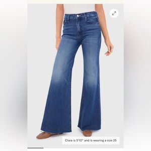 MOTHER Classic Blue Wide Leg Jeans
